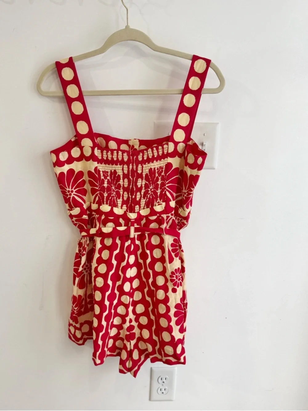 Farm Rio Palermo Red Sleeveless Romper - Picture 8 of 9